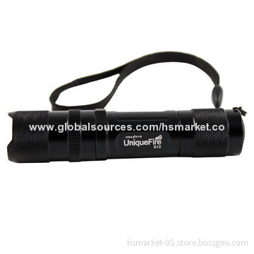 Unique fire 365-400nm UV flashlight with 1x AA/1x 14500 battery, waterproof aluminum bodyNew